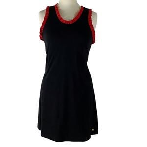 NEW TRU COLORS maggie dress in black/red